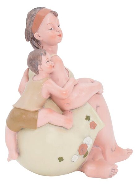 Donnina Positano con Figlio 12,9x10,9x16,2 cm in Resina