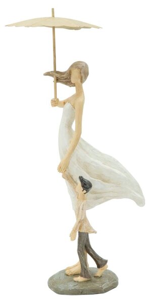 Donna More con Bambino 12,5x9,8x28,5 cm in Poliresina