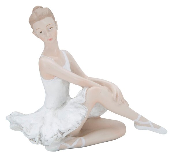 Ballerina Dicy Seduta 14x8x8 cm in Resina Bianco