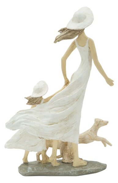 Donna More con Bambina 20x7,5x30 cm in Poliresina