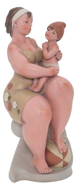 Donnina Positano con Figlio in Braccio 10x9,4x23,2 cm in Resina