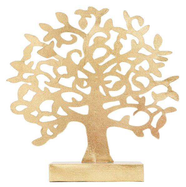 Scultura Albero Oro 31x8,5x31,5 cm in Ferro Oro