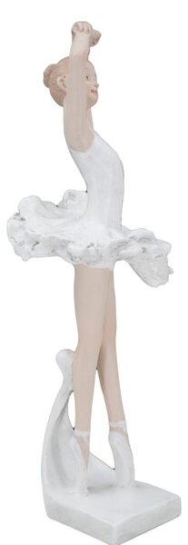Ballerina Dicy 8x8x23 cm in Resina Bianco