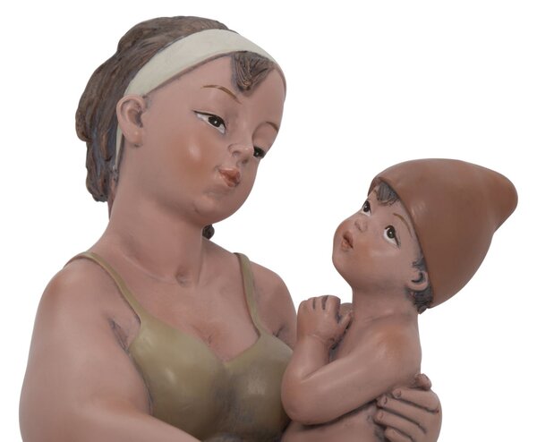Donnina Positano con Figlio in Braccio 10x9,4x23,2 cm in Resina