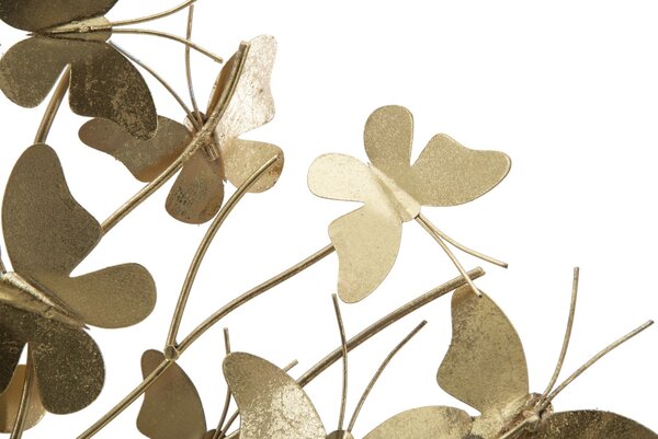Albero della Vita con Farfalle Glam 63x13,5x60 cm in Ferro Oro