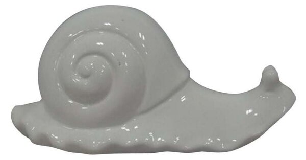 Lumaca Ceramica 19x8,5x8,8 Min 6 cm in Ceramica Bianco