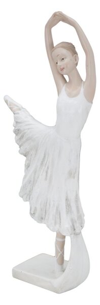 Ballerina Dicy 14x4,5x24 cm in Resina Bianco