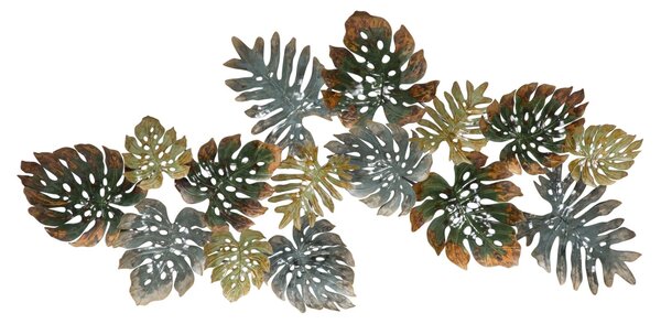 Pannello Foglie 129,50x6x67 cm in Ferro Multicolor