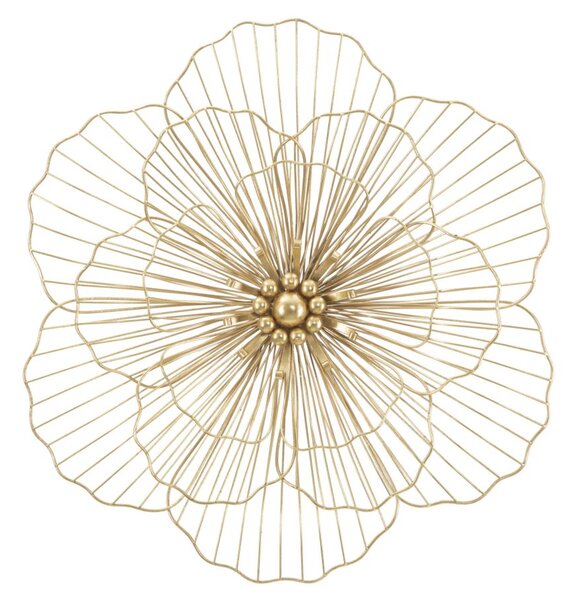 Pannello Flower Stick 58,5x7,5x55 cm in Ferro Oro