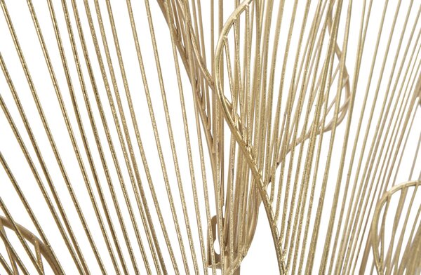 Pannello Glam Leaf 69x5x62 cm in Ferro Oro