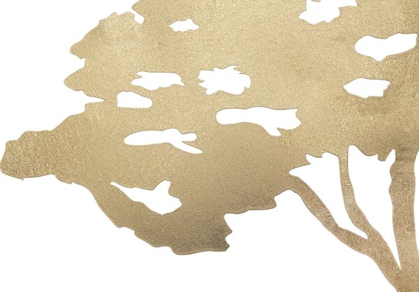 Pannello Leaf Tree Plan 82x1,5x63 cm in Ferro Oro