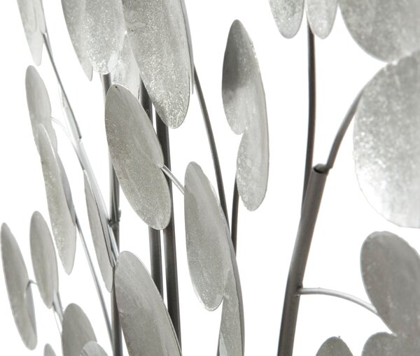 Pannello Albero della Vita Argento 87,5x3,5x88,5 cm in Ferro Argento