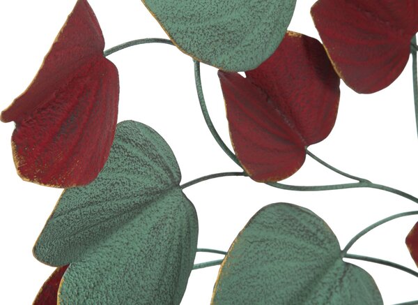 Pannello Albero Bix 105x6,5x94 cm in Ferro Rosso e Verde