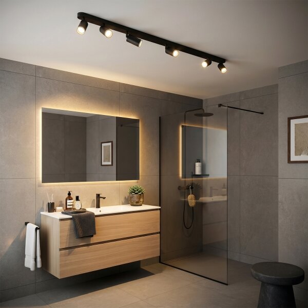 Brilagi - Luce Spot da bagno SELE 6xGU10/30W/230V IP44 nero