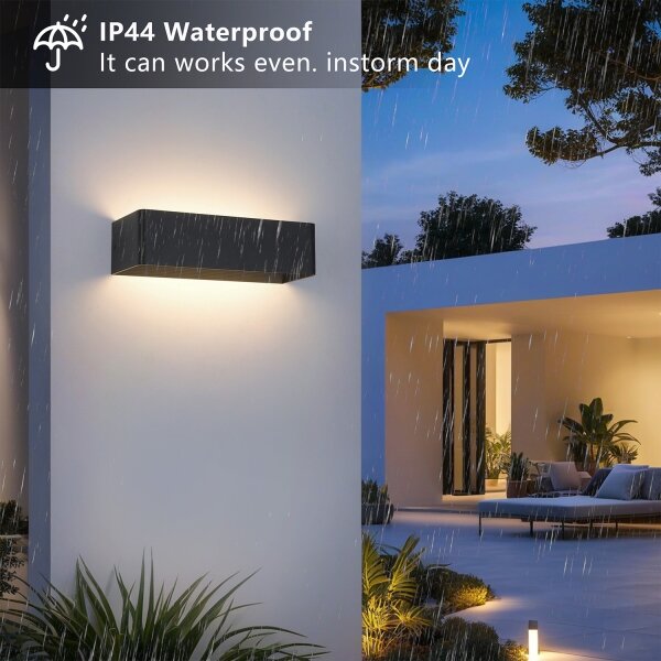 Brilagi - Applique da esterno DONNANI a LED, 12W/230V, 30 cm, nera, IP44
