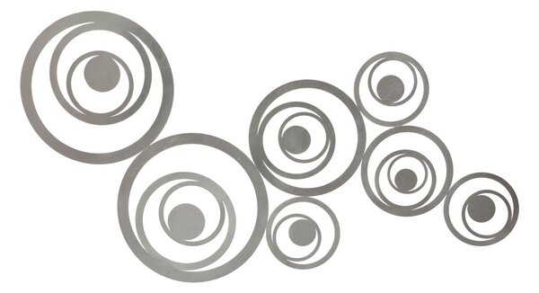 Pannello da Muro Bubbles 120x1,2x60 cm in Ferro Argento