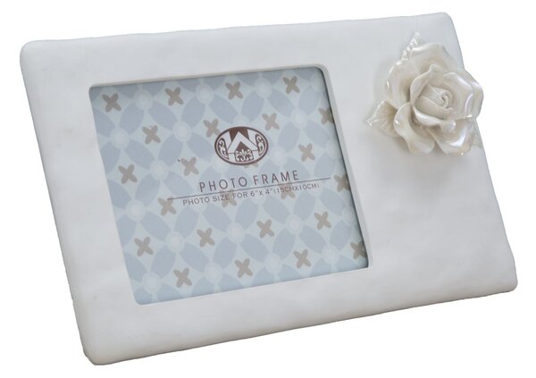 Cornice Porcelain 23x3x13,7 cm in Poliresina Bianco