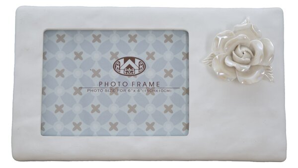Cornice Porcelain 23x3x13,7 cm in Poliresina Bianco