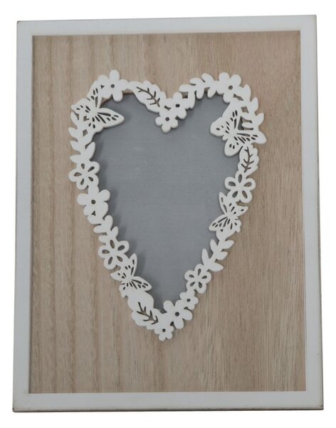 Cornice Rettangolare Live Laugh Love 17,5x1,9x22,8 cm MDF Marrone e Bianco