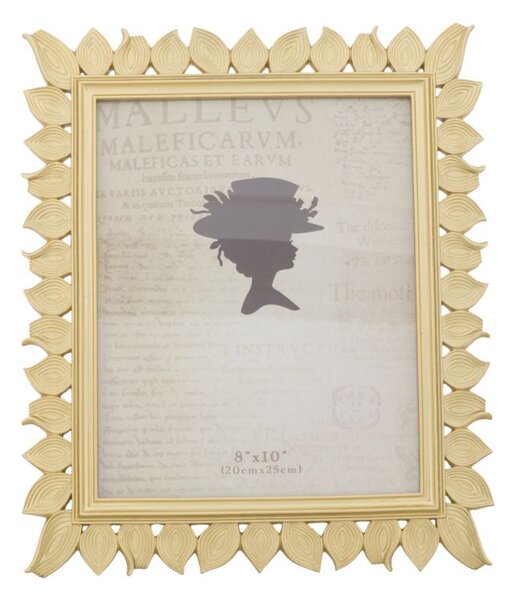 Cornice Leaf Glam 28,5x1,8x34 cm in Resina Oro