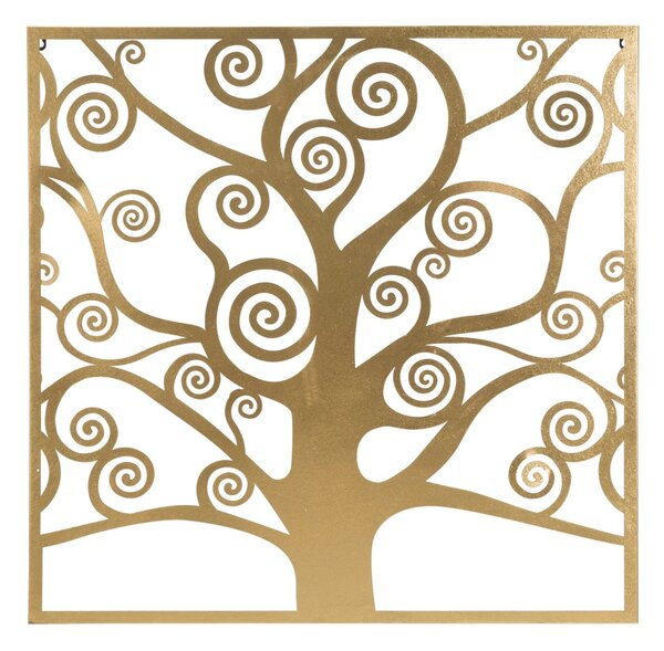 Pannello Albero della Vita Oro 90x2,2x90 cm in Ferro Nero