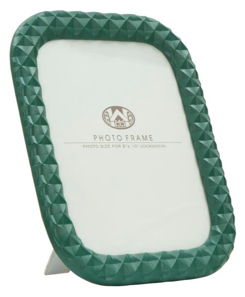 Cornice Block 26x1,8x31 cm in Poliresina e Vetro Verde