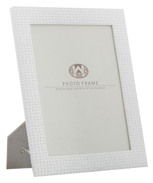 Cornice Cobble Glam 26x1,5x31,5 cm in Poliresina e Vetro Bianco