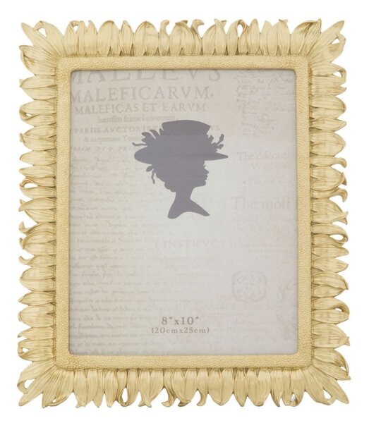 Cornice Glam Petalo 28x1,8x33 cm in Resina Oro