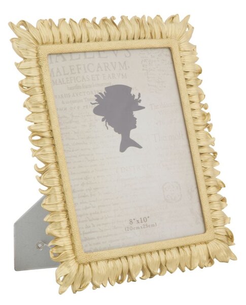 Cornice Glam Petalo 28x1,8x33 cm in Resina Oro