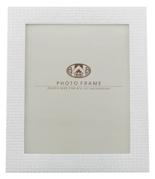 Cornice Cobble Glam 26x1,5x31,5 cm in Poliresina e Vetro Bianco