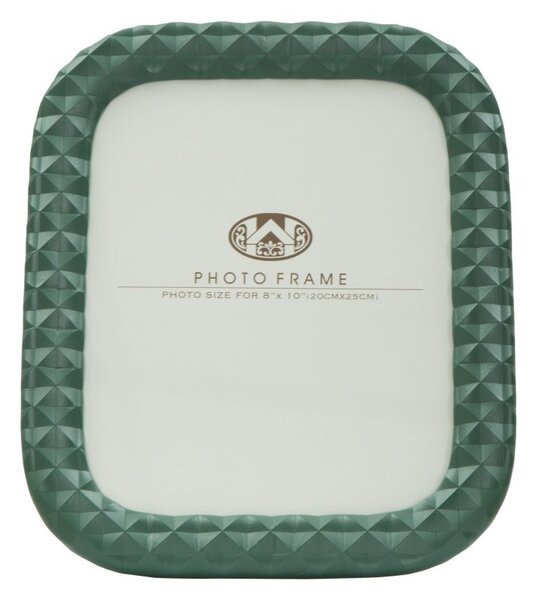 Cornice Block 26x1,8x31 cm in Poliresina e Vetro Verde