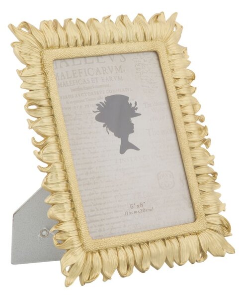 Cornice Glam Petalo 23x1,7x28 cm in Resina Oro