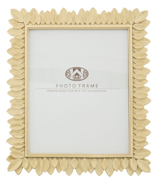 Cornice Glam Leaves 28x1,8x30,2 cm in Resina Oro