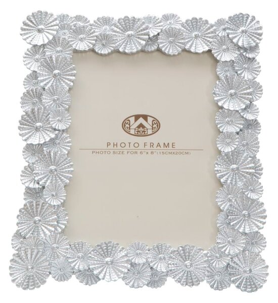 Cornice Phix 23x2x27 cm in Poliresina e Vetro Argento