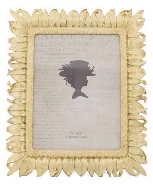 Cornice Glam Petalo 23x1,7x28 cm in Resina Oro