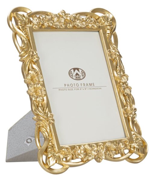 Cornice Flossy 22,5x2,5x28 cm in Poliresina e Vetro Oro