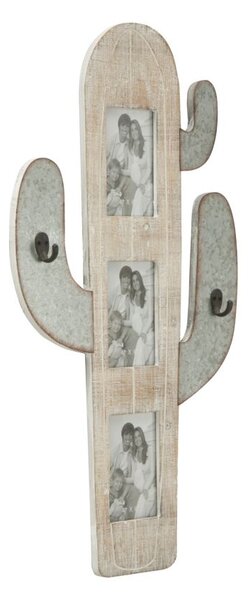 Cornice da Muro Cactus 39x3x71,5 cm in Ferro e MDF
