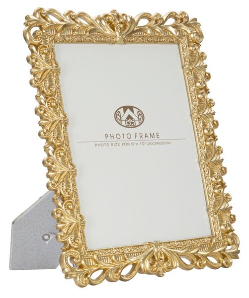 Cornice Rich 26,8x2x32,5 cm in Poliresina e Vetro Oro
