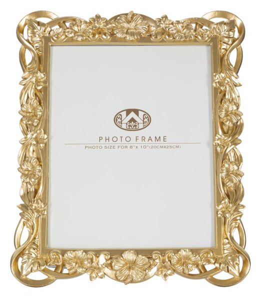 Cornice Flossy 27,8x2,5x33,5 cm in Poliresina e Vetro Oro