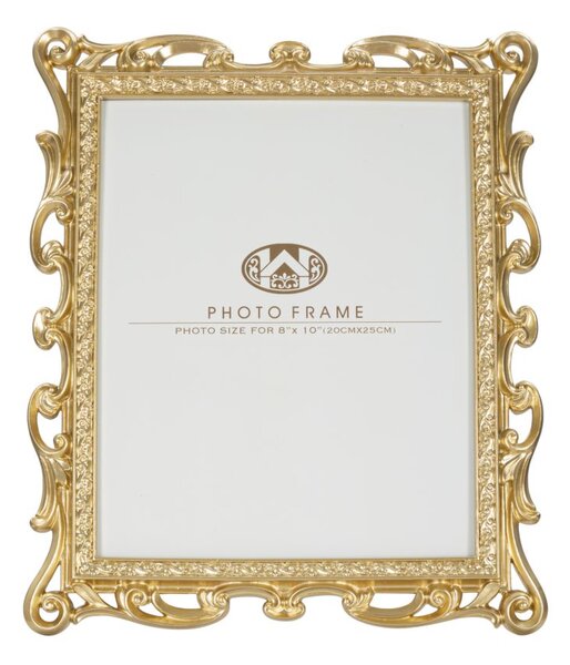 Cornice Celta 26,7x2x32,3 cm in Poliresina e Vetro Oro