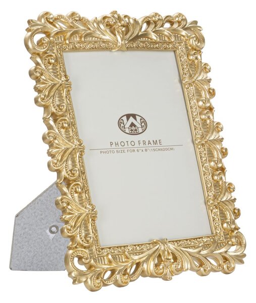 Cornice Rich 21,7x2x27 cm in Poliresina e Vetro Oro