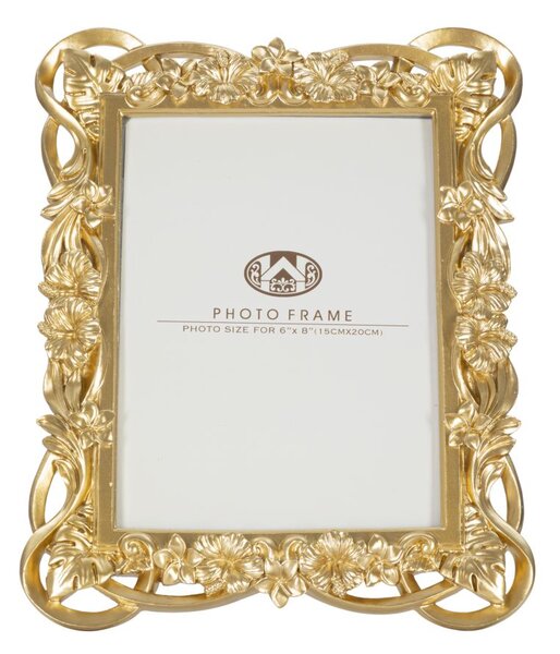 Cornice Flossy 22,5x2,5x28 cm in Poliresina e Vetro Oro