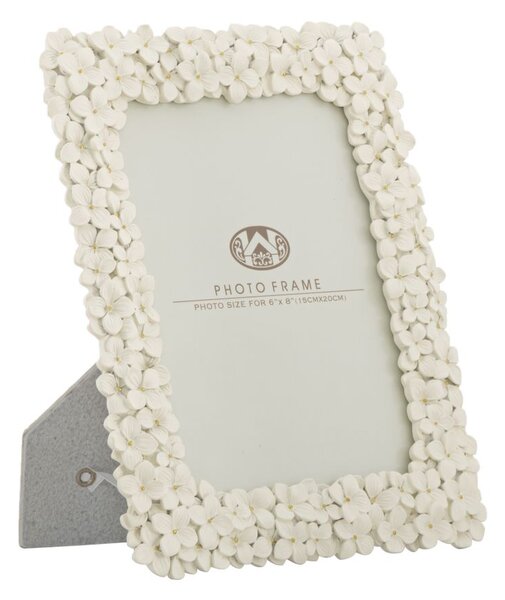 Cornice Floty Glam 21,5x2x26,5 cm in Poliresina e Vetro Oro e Bianco
