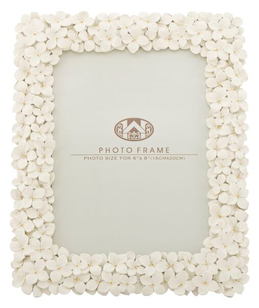 Cornice Floty Glam 21,5x2x26,5 cm in Poliresina e Vetro Oro e Bianco