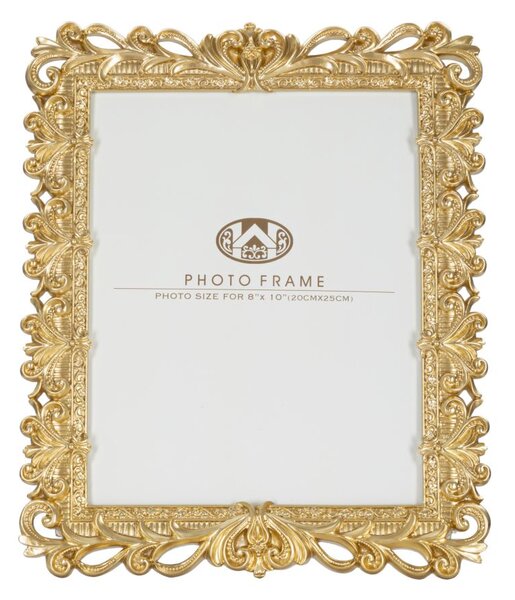 Cornice Rich 26,8x2x32,5 cm in Poliresina e Vetro Oro
