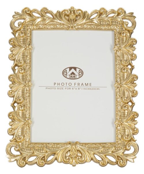 Cornice Rich 21,7x2x27 cm in Poliresina e Vetro Oro