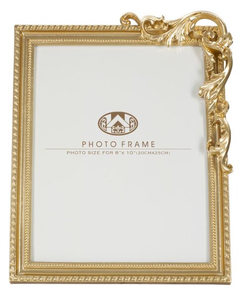 Cornice Fregis 24,5x3,7x30,5 cm in Poliresina e Vetro Oro