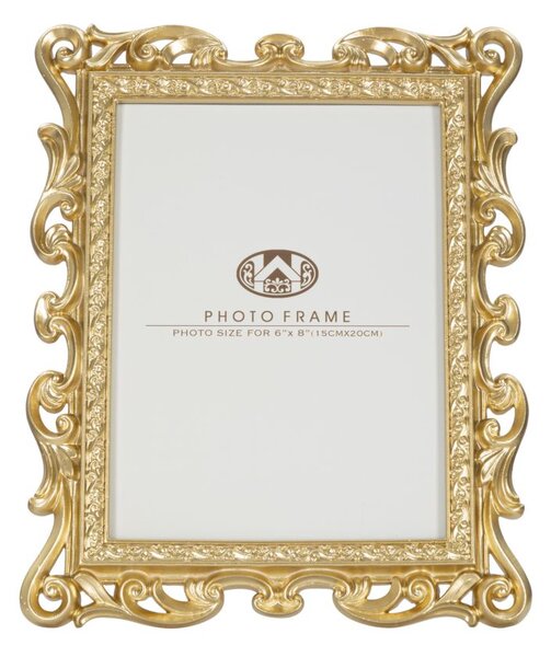 Cornice Celta 21,6x2x27 cm in Poliresina e Vetro Oro