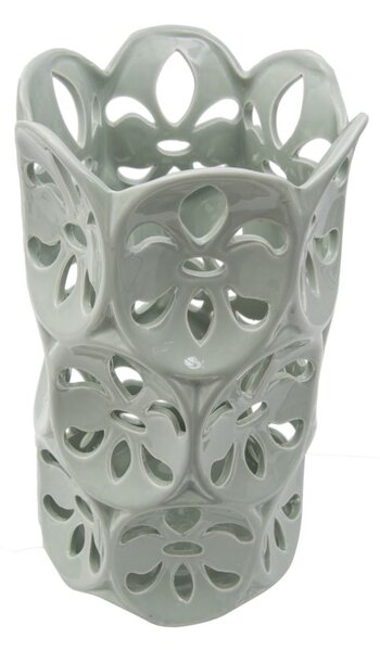 Vaso Petal Bianco Ø14x25,5 cm Porcellana Azzurro