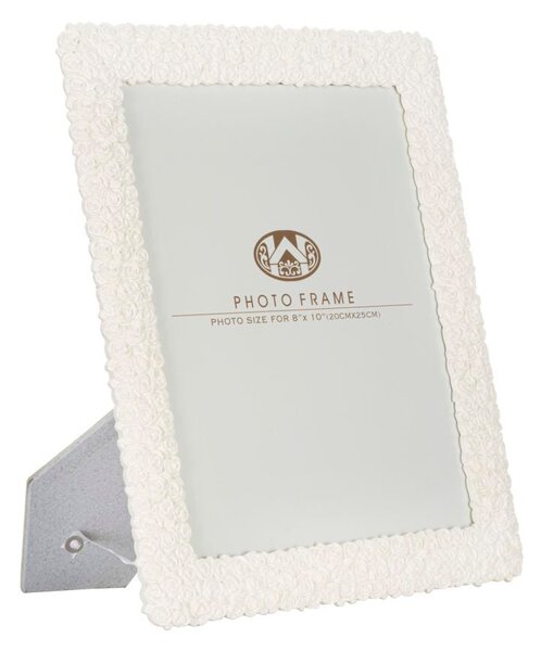 Cornice Creamy Roses 26x1,8x31 cm in Poliresina e Vetro Crema